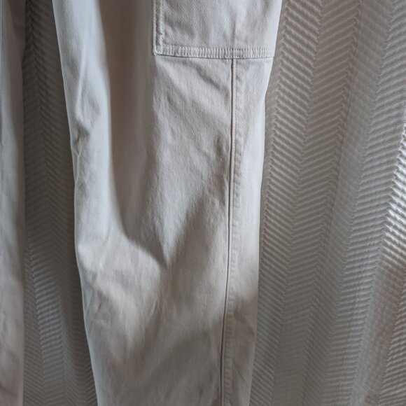 Hollister Ultra High Dad Pant Cargo Pants Cream Sive 29R Cotton Utility - Picture 5 of 13
